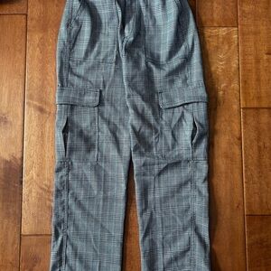 PacSun Charcoal Checkered Cargo Pants